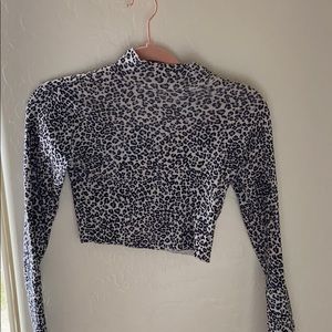 leopard print mock neck from brandy melville
